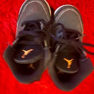 Youth Black and Gold Athletic Sneakers